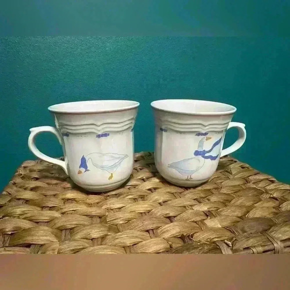 NEWCOR STONEWARE Country geese coffee/tea mugs - Picture 4 of 6